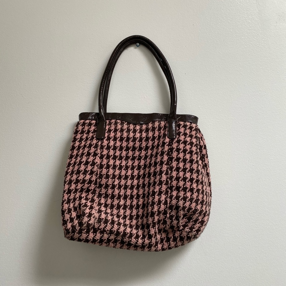 Gap Houndstooth Patent Purse